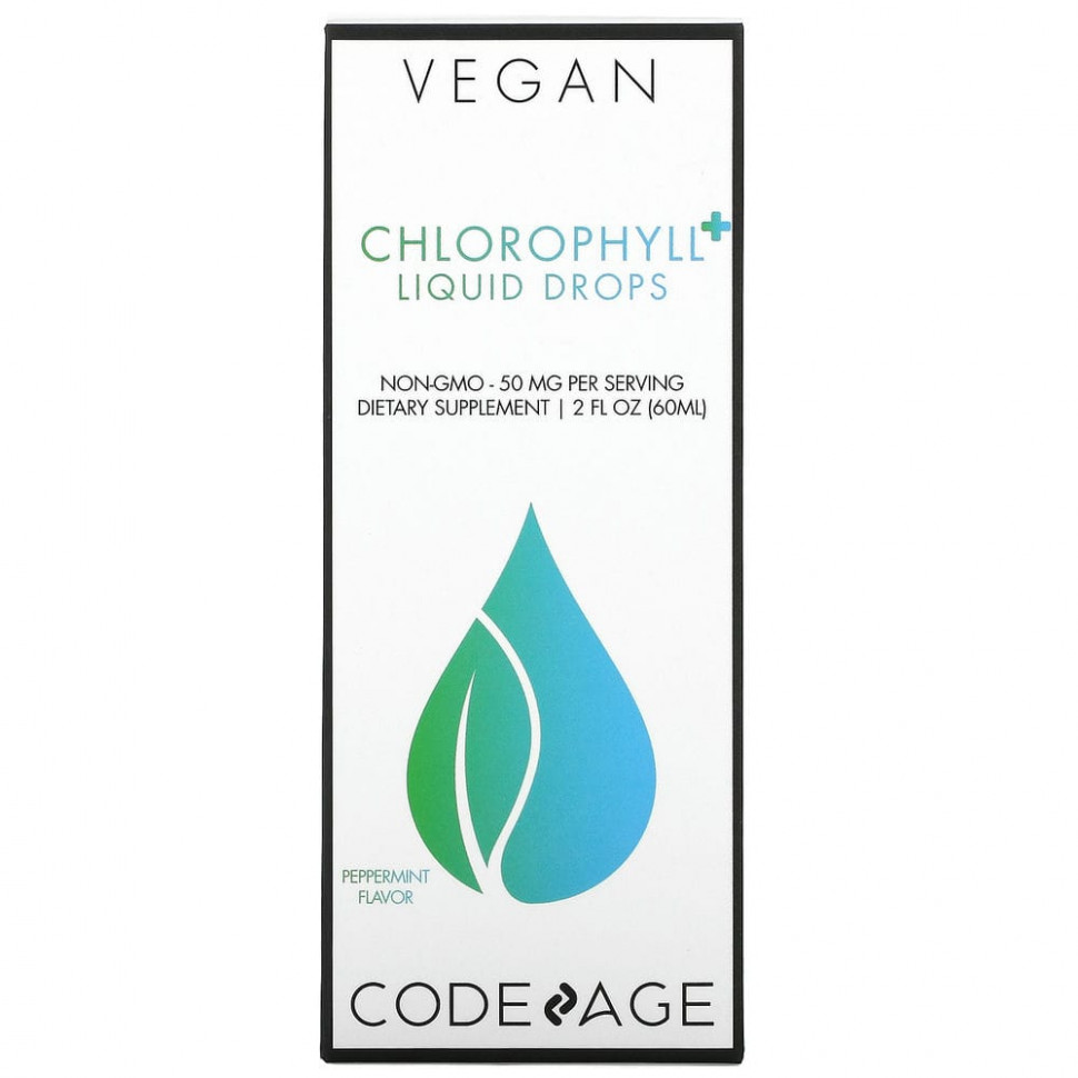 Codeage, Vegan Chlorophyll + Liquid Drops,  , 50 , 60  (2 . )    , -, 