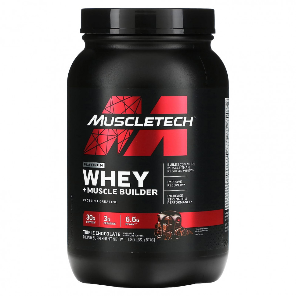  MuscleTech, Platinum Whey + Muscle Builder,  , 817  (1,8 )  Iherb ()