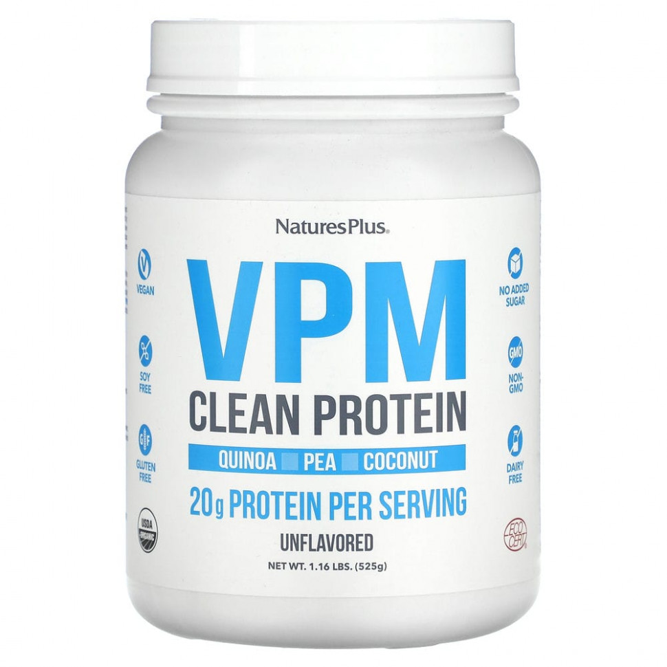NaturesPlus, VPM Clean Protein,  , 525  (1,16 )    , -, 