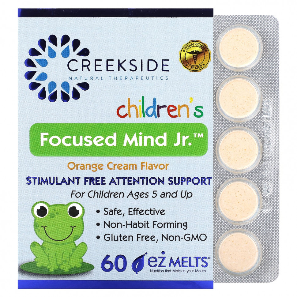 Creekside Natural Therapeutics, Children's Focused Mind Jr,  , 60  EZ-Melt    , -, 