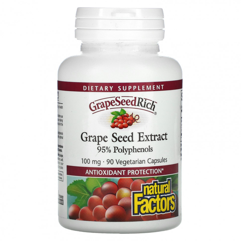 Natural Factors, GrapeSeedRich,   , 100 , 90      , -, 