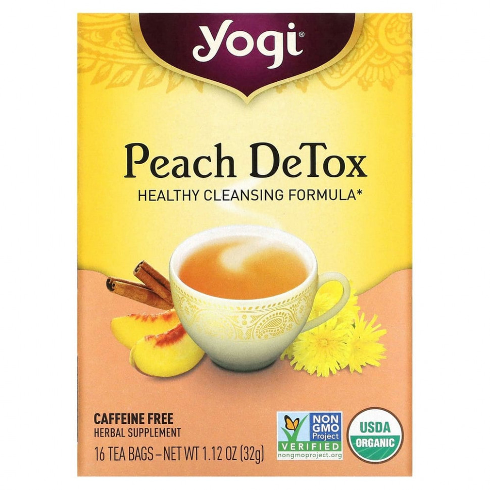 Yogi Tea, Peach DeTox, ,  , 16  , 32  (1,12 )    , -, 