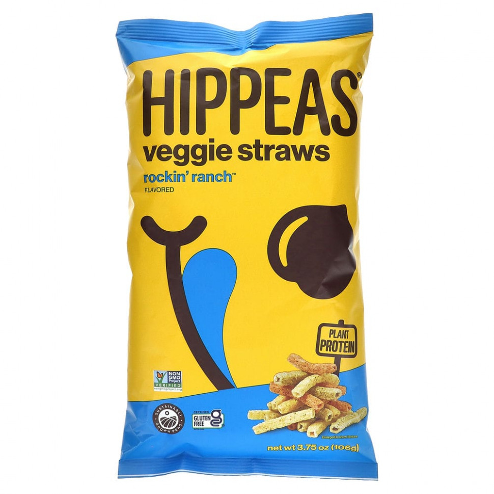 ���������� Hippeas, Veggie Straws, Rockin 'Ranch, 106 � (3,75 �����)  Iherb (������)