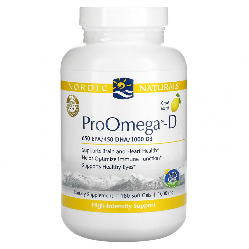  Nordic Naturals, ProOmega-D,   , 1000 , 180    Iherb ()