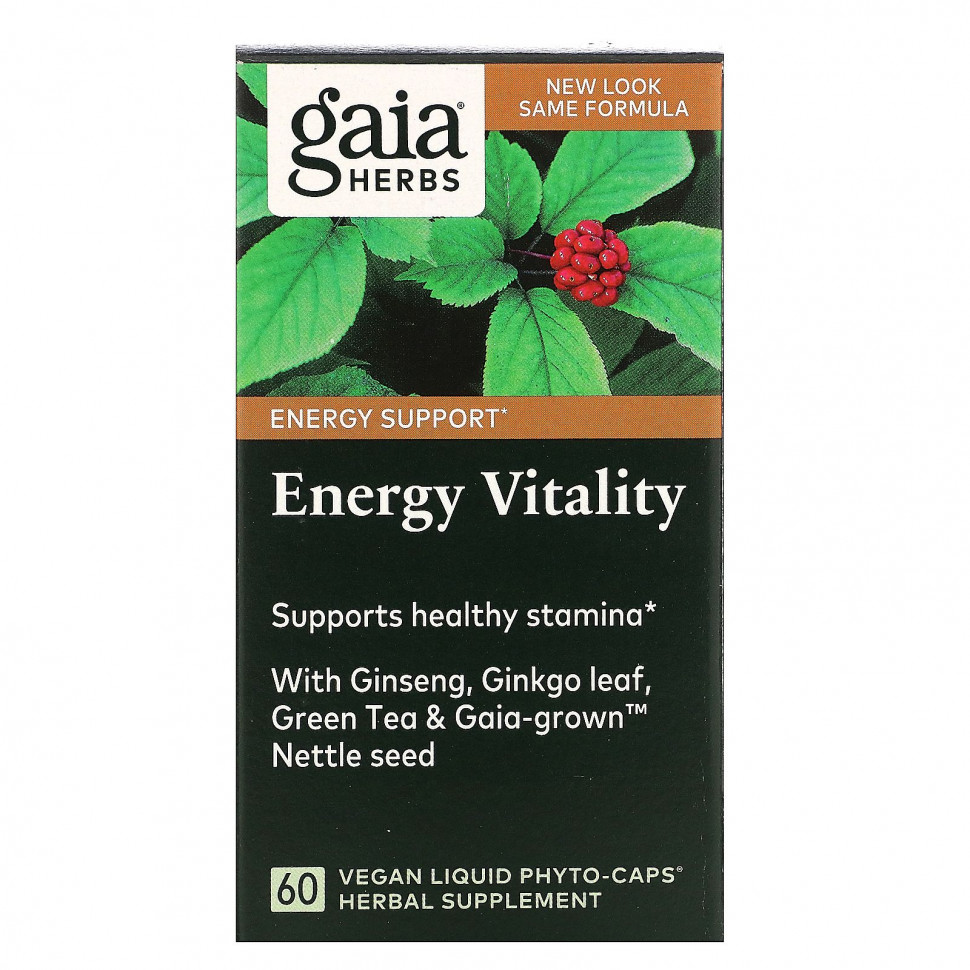  Gaia Herbs, Energy Vitality, 60   Liquid Phyto-Caps  Iherb ()