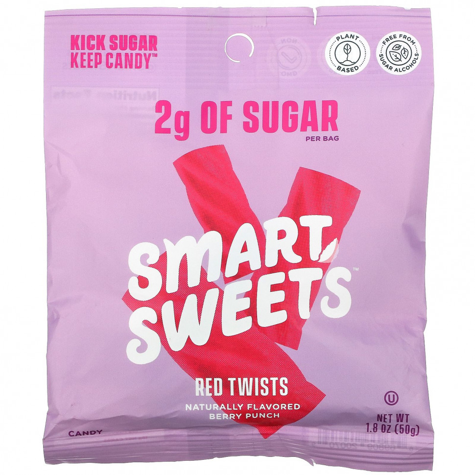 SmartSweets, Red Twists,  , 50  (1,8 )    , -, 