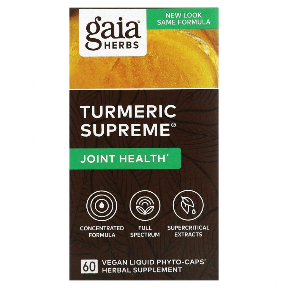 Gaia Herbs, Turmeric Supreme,  , 60     Phyto-Caps    , -, 