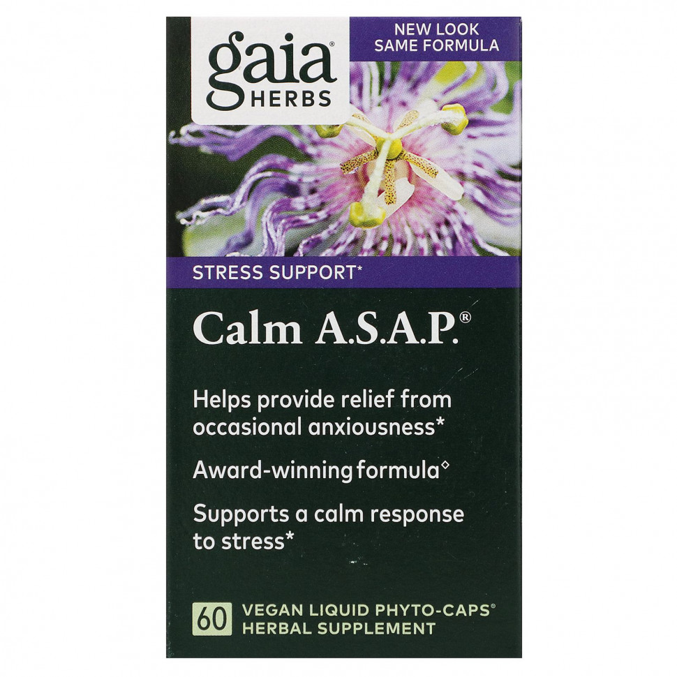  Gaia Herbs, Calm A.S.A.P., 60   Liquid Phyto-Caps  Iherb ()