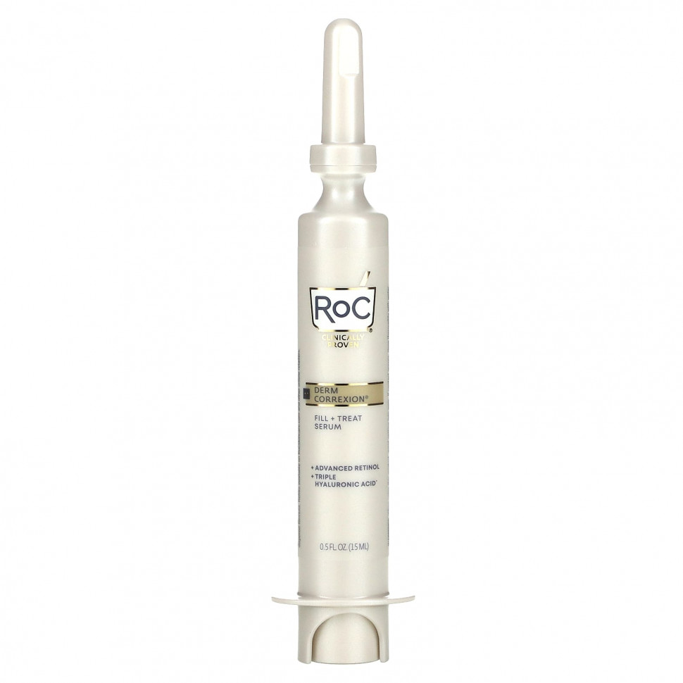 RoC, Derm Correxion, Fill + Treat Serum, Advanced Retinol & Triple Hyaluronic Acid, 0.5 fl oz (15 ml)    , -, 