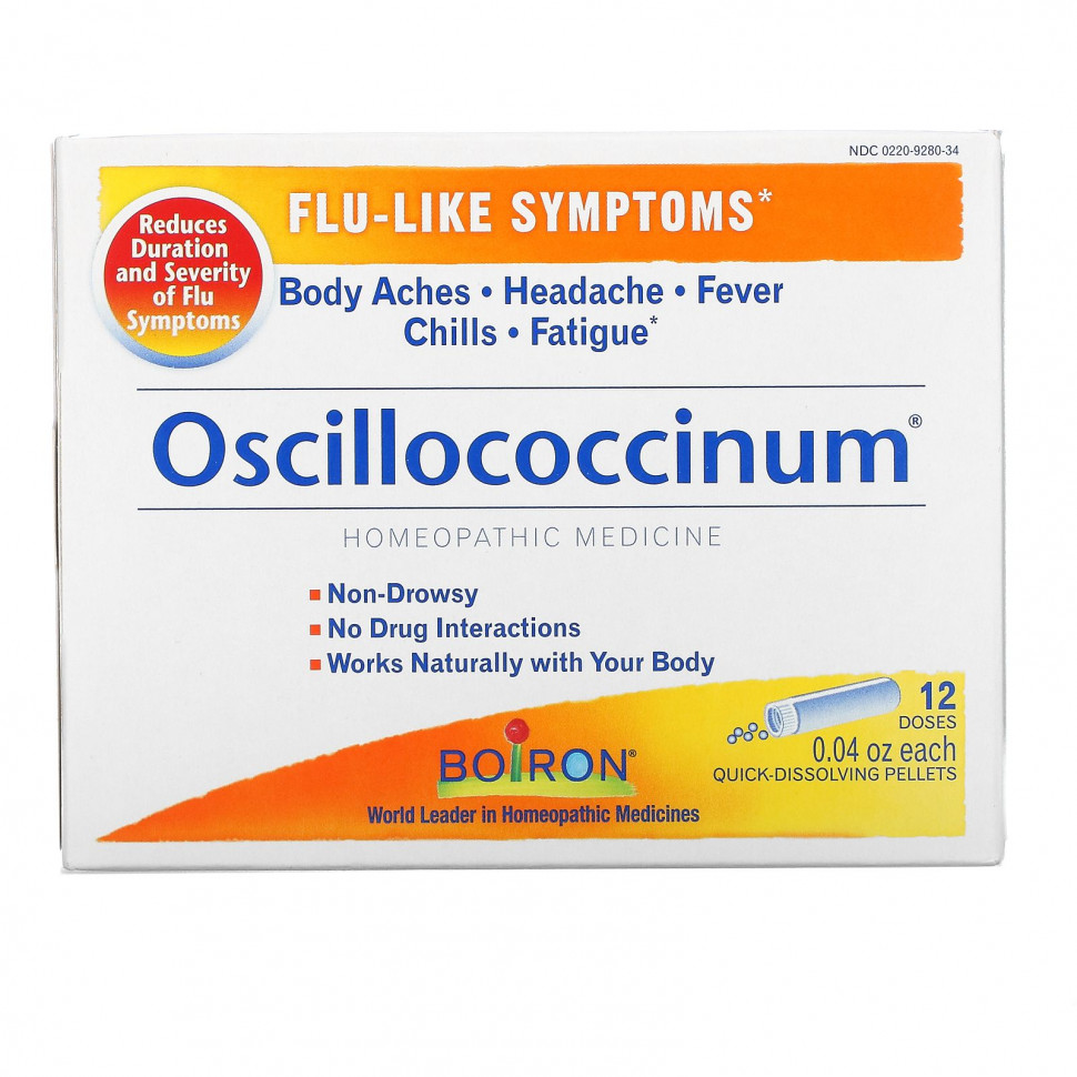 ���������� Boiron, Oscillococcinum, �������� ��� ���������� ��������� ������, 12 ����������������� ������ �� 1,13 � (0,04 �����)  Iherb (������)