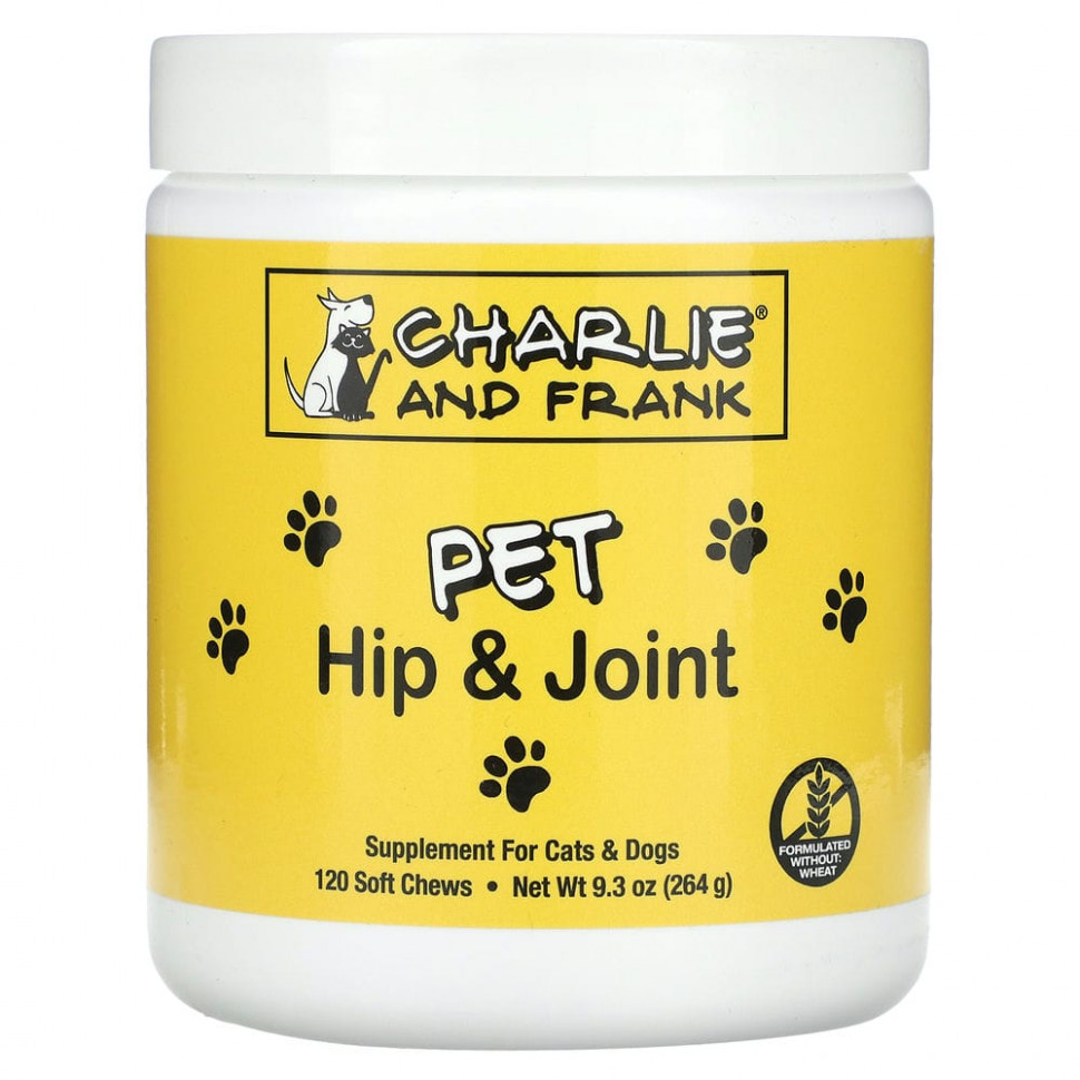  Charlie & Frank, PET Hip Joint,    , 120     Iherb ()