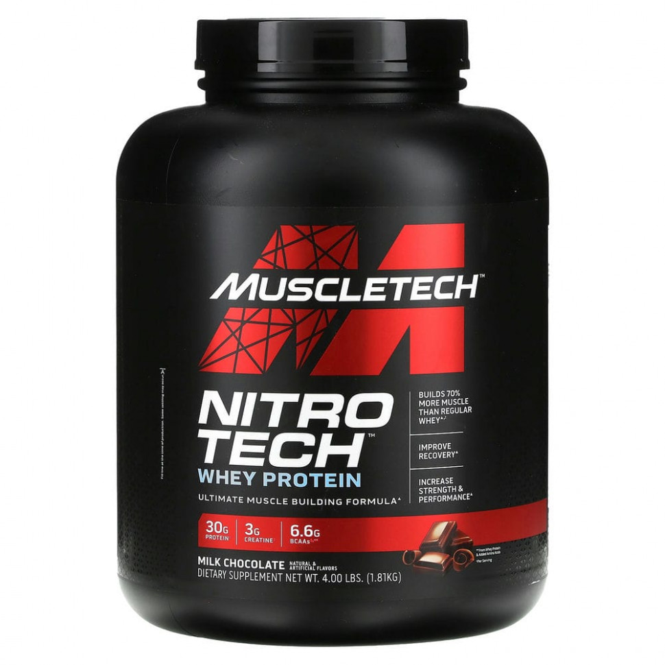 ���������� Muscletech, NitroTech, ������������ �������, �������� �������, 1,81 �� (4 �����)  Iherb (������)
