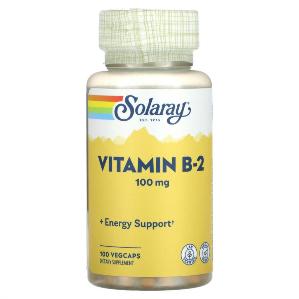 Solaray,  B2, 100 , 100 VEGCAPS    , -, 