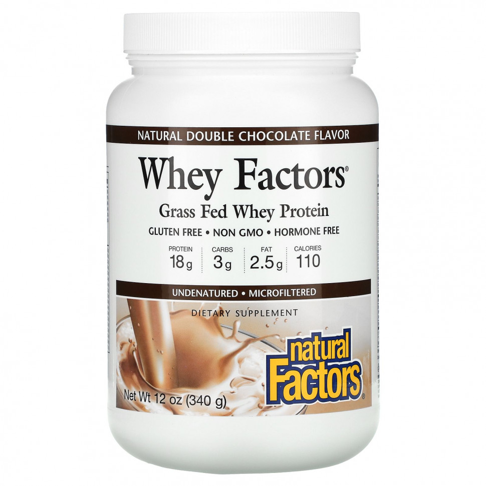 Natural Factors, Whey Factors, 100%   ,     , 12  (340 )    , -, 