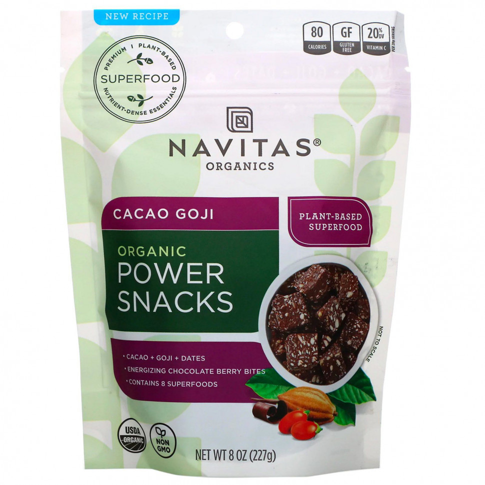 ���������� Navitas Organics, ������������ Power Snacks, ���� � �����, 227 � (8 �����)  Iherb (������)