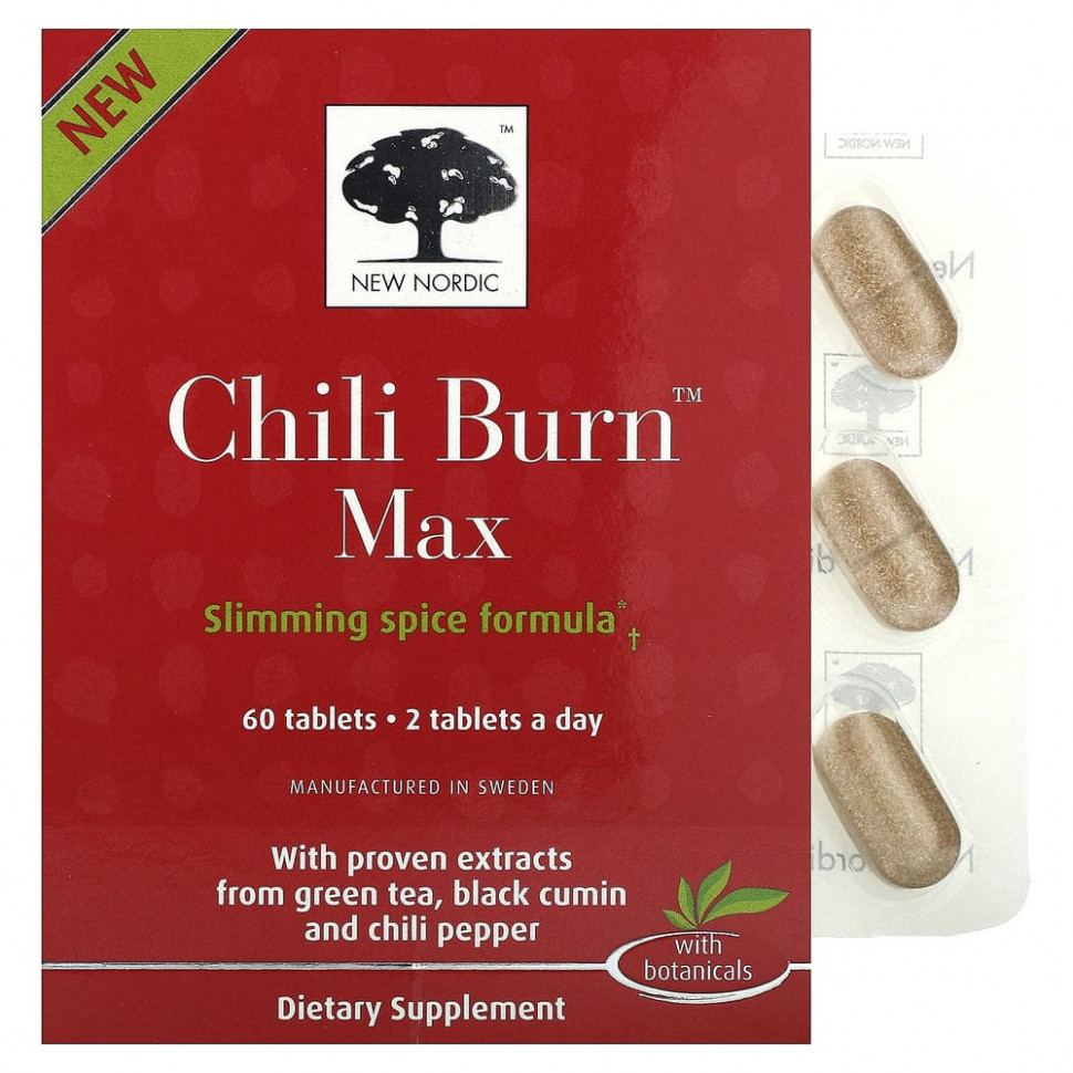 New Nordic US Inc, Chili Burn Max, 60     , -, 