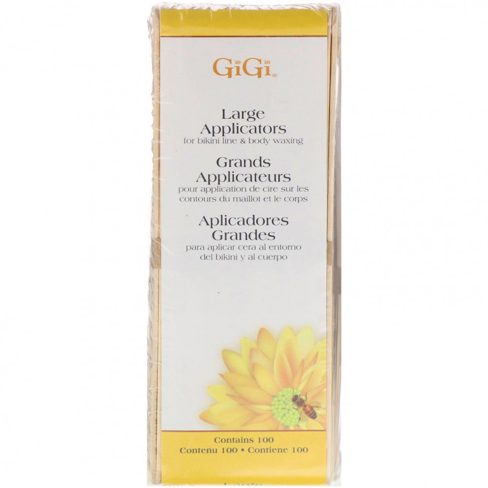 Gigi Spa, Large Applicators for Bikini Line & Body Waxing, 100 Applicators    , -, 