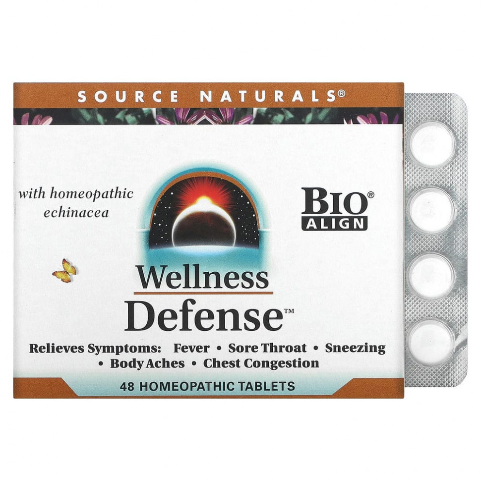 ���������� Source Naturals, Wellness Defense, 48 ��������������� ��������  Iherb (������)