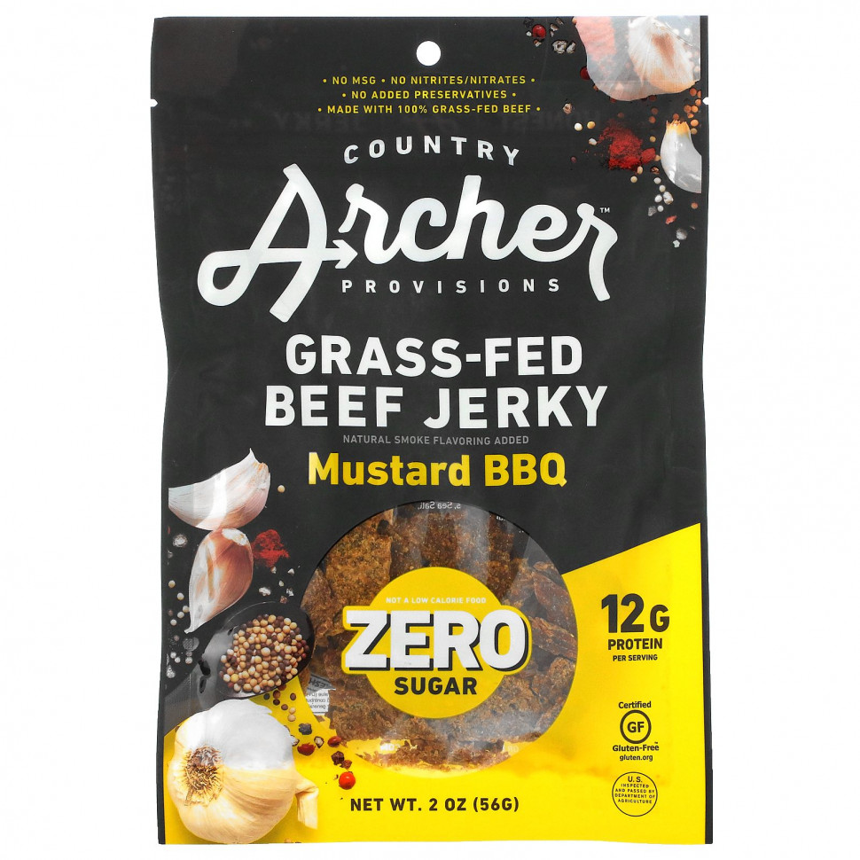 ���������� Country Archer Jerky, ������� ����� �� �������� ��������� �������, ��� ������, ������� � ��������, 56 � (2 �����)  Iherb (������)