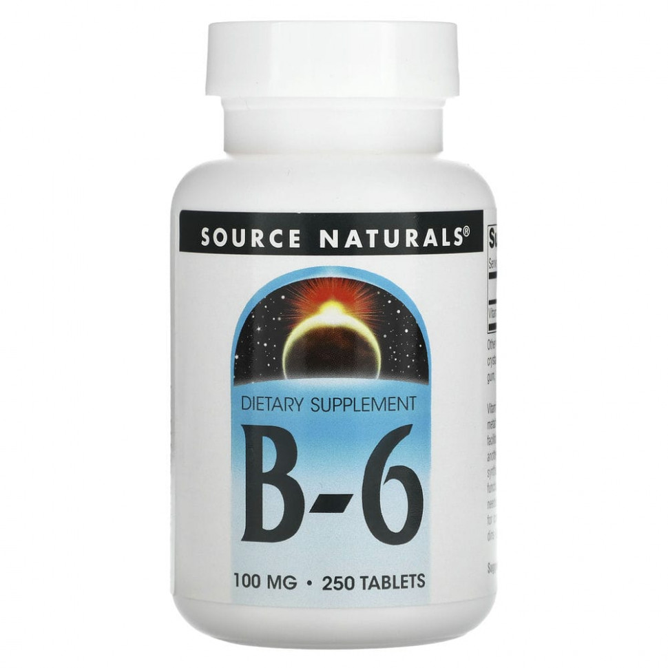 Source Naturals, B-6, 100 , 250     , -, 