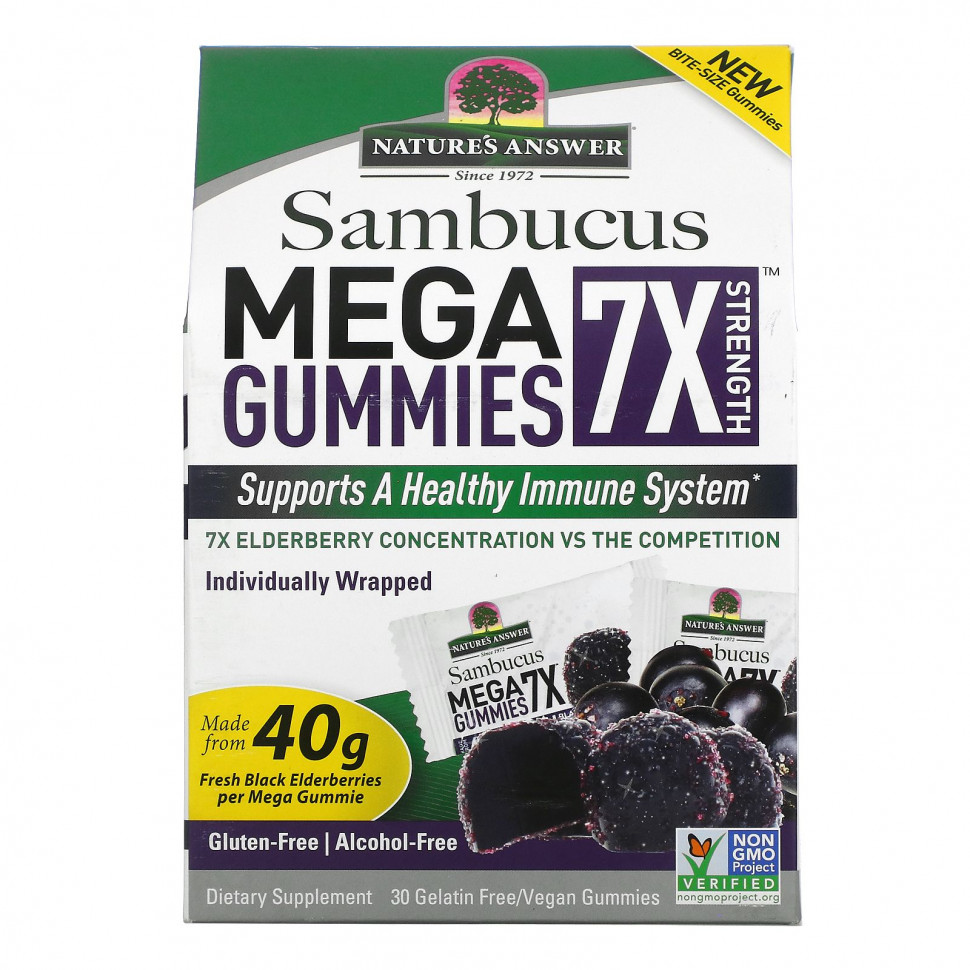 Nature's Answer, Sambucus Mega Gummies 7X Strength,  , 30         , -, 