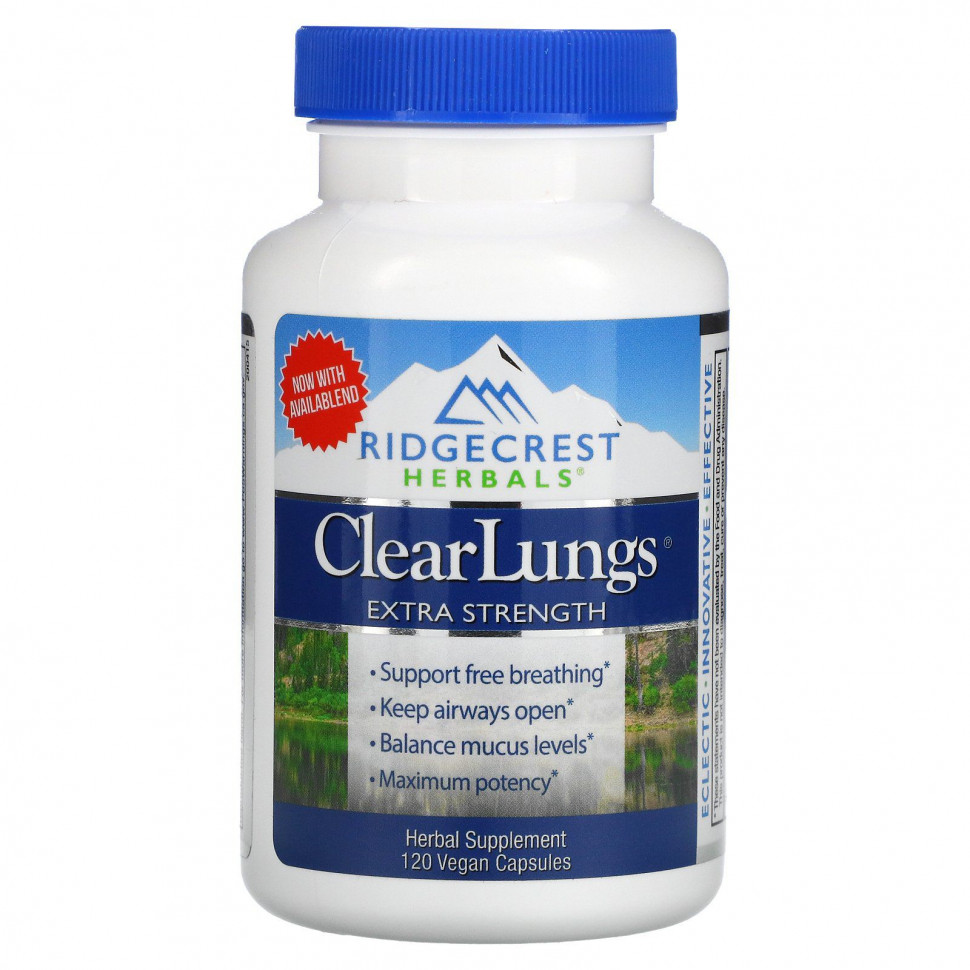 RidgeCrest Herbals, ClearLungs,  , 120      , -, 