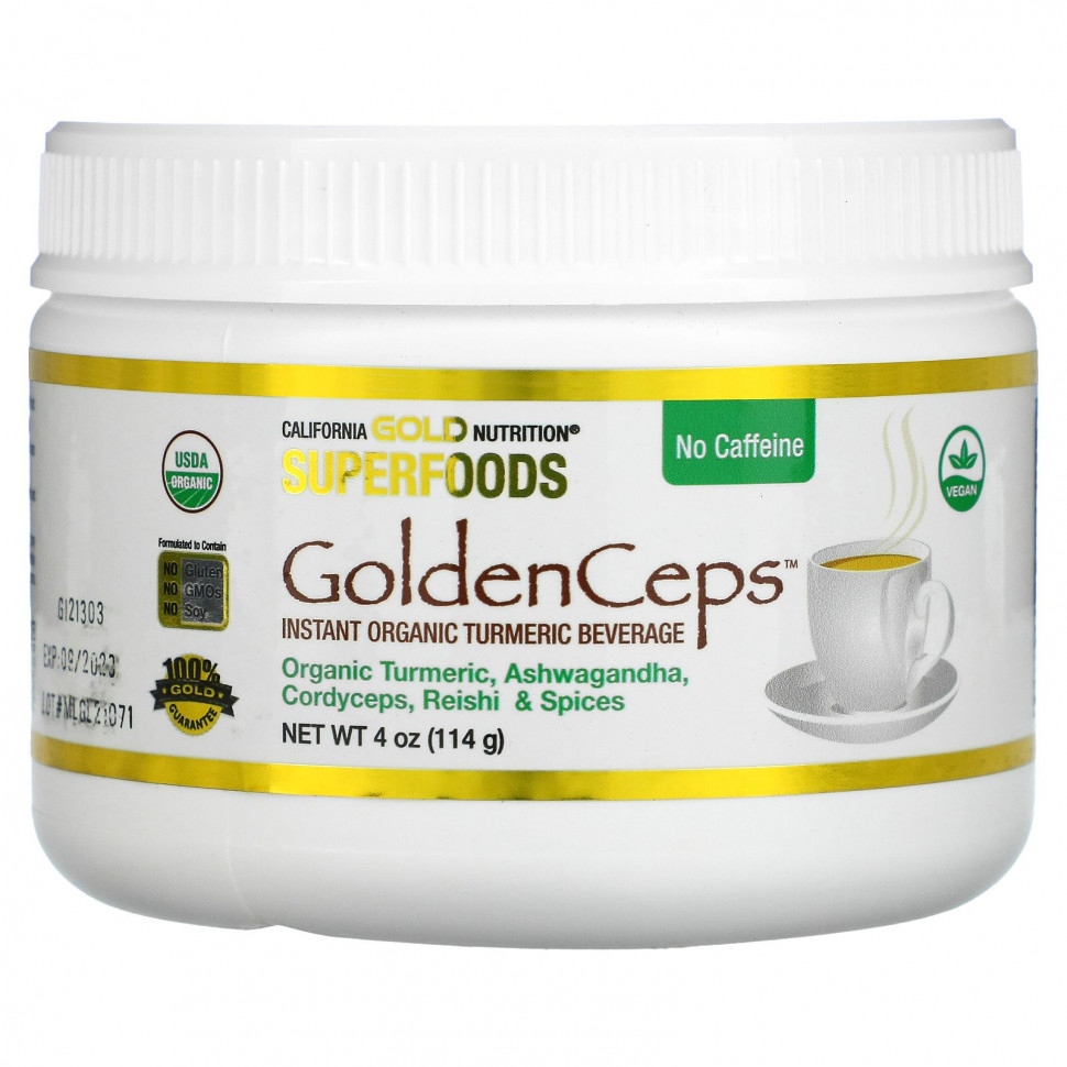 California Gold Nutrition, SUPERFOODS, GoldenCeps,    , 114  (4 )    , -, 