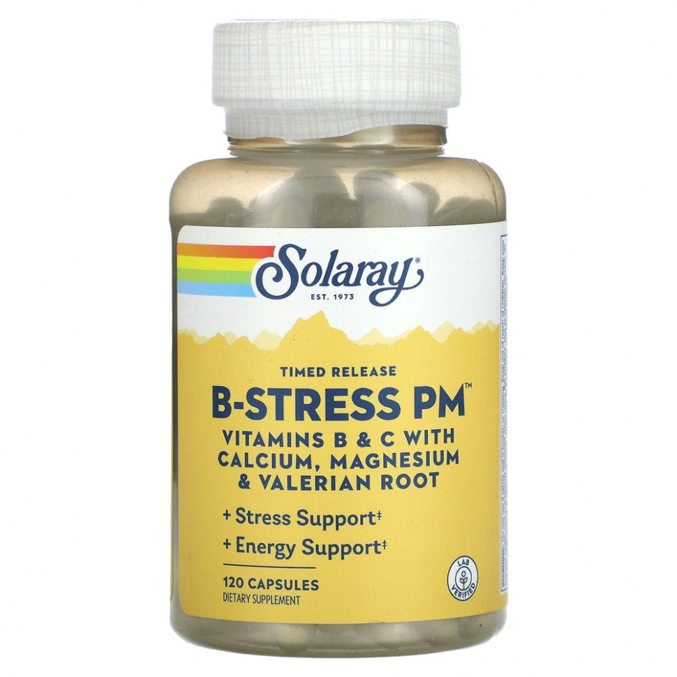 Solaray,  B-Stress PM   , 120     , -, 