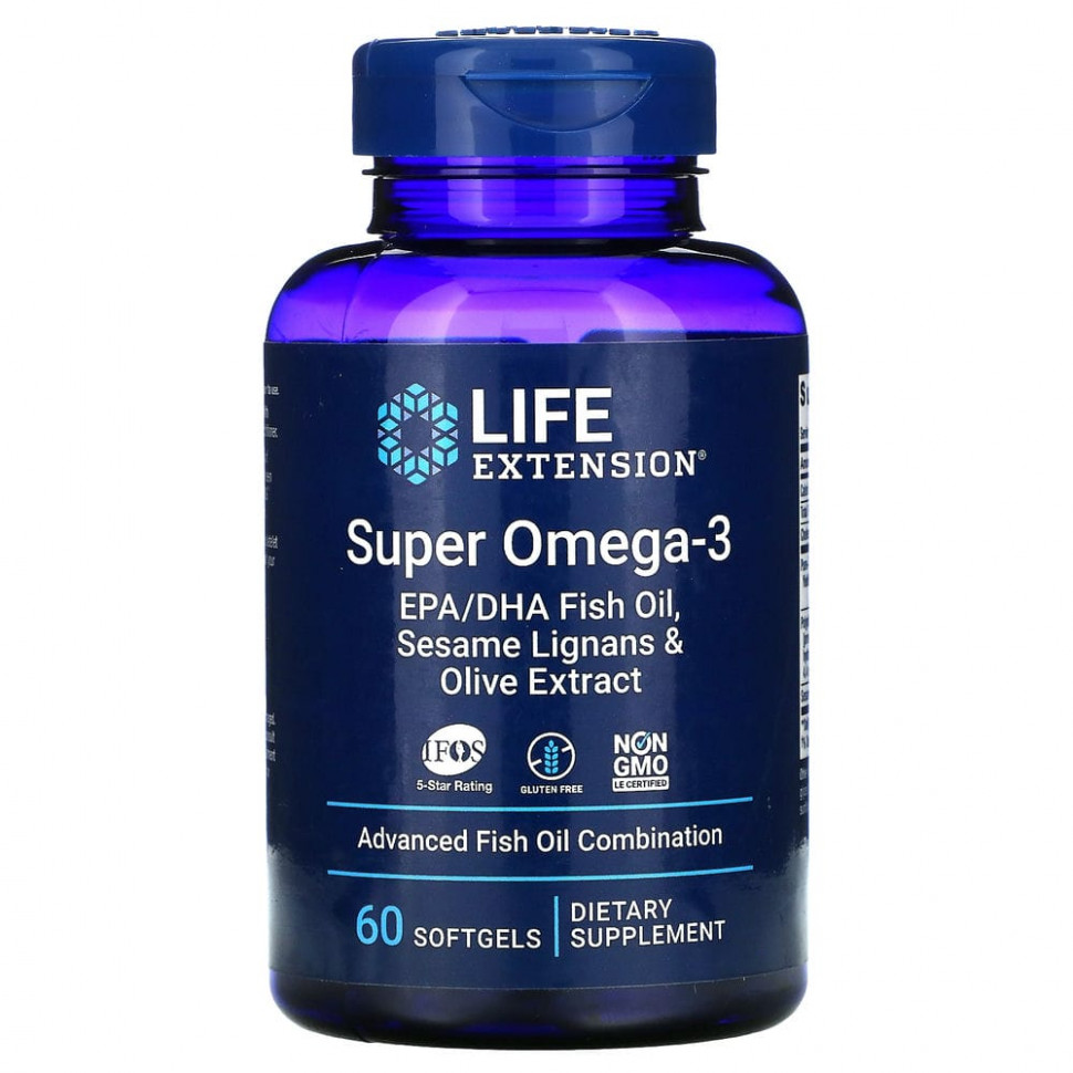  Life Extension, Super Omega-3, 60    Iherb ()