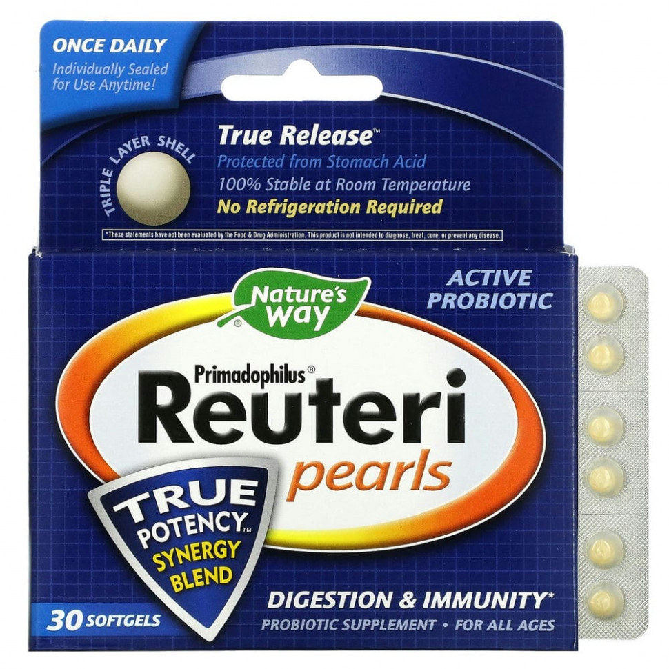 Nature's Way, Primadophilus Reuteri Pearls, 30      , -, 