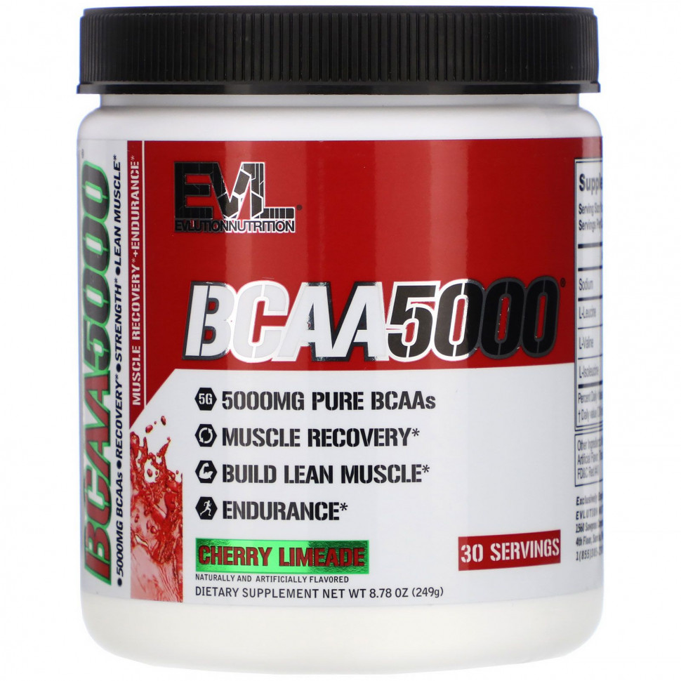 EVLution Nutrition, BCAA 5000, Cherry Limeade, 8.78 oz (249 g)    , -, 