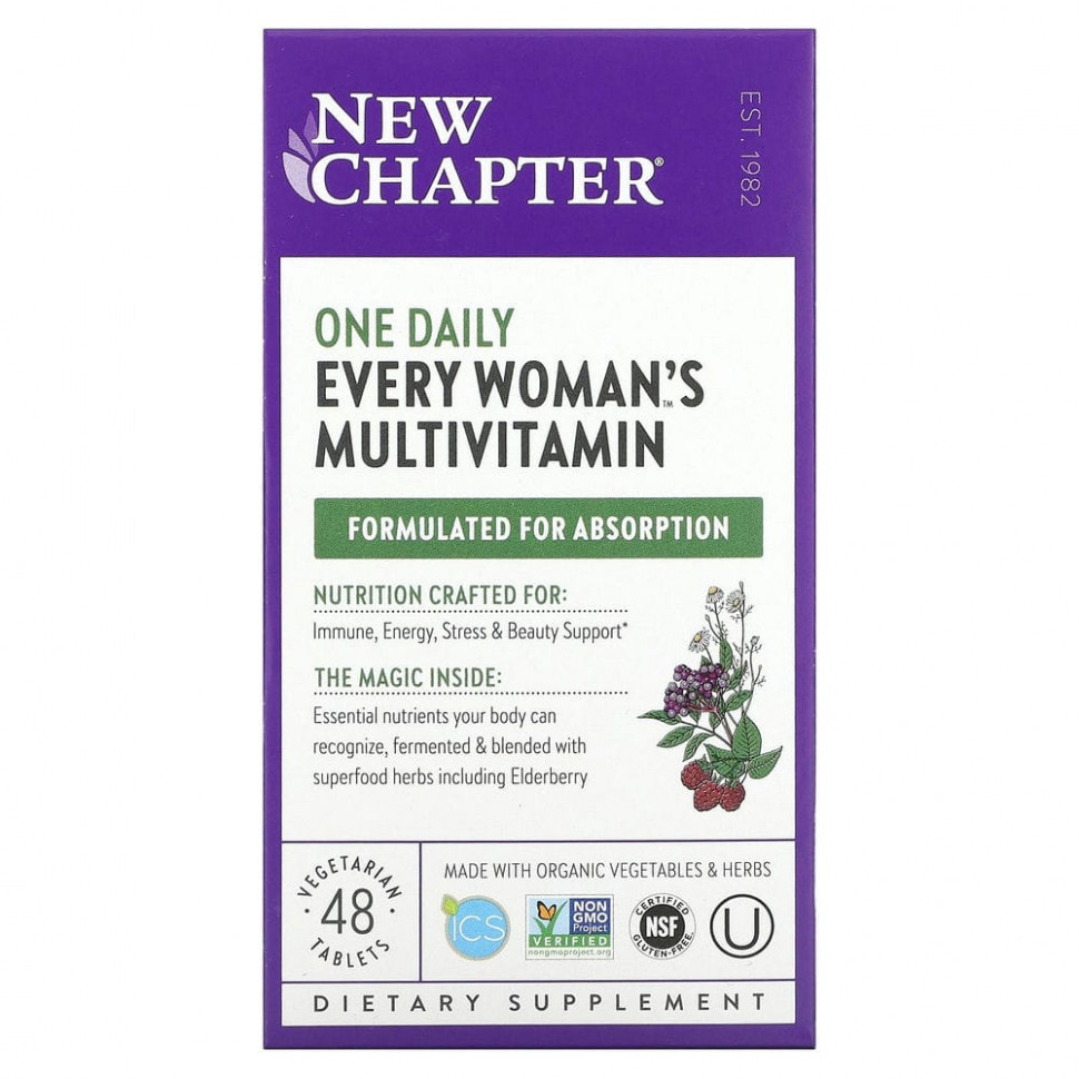 New Chapter,  Every Woman's One Daily Multi, 48     , -, 