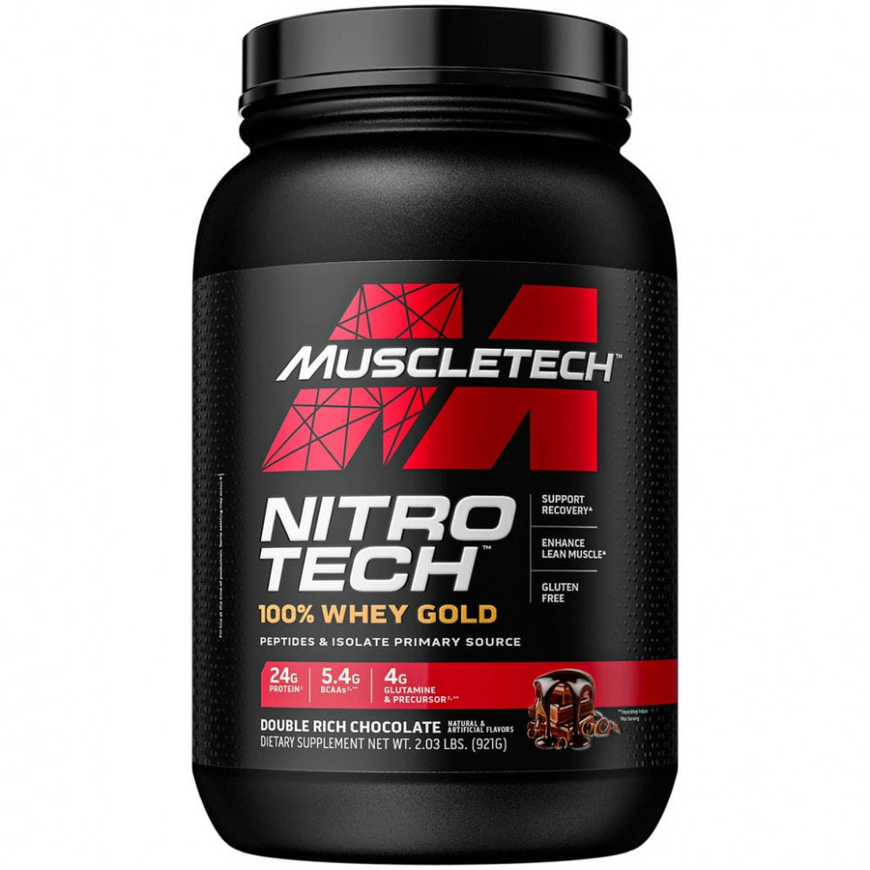 ���������� Muscletech, Performance Series, Nitro Tech, 100% Whey Gold (100% ���������), ������� �������, 1,02 �� (2,24 �����)  Iherb (������)