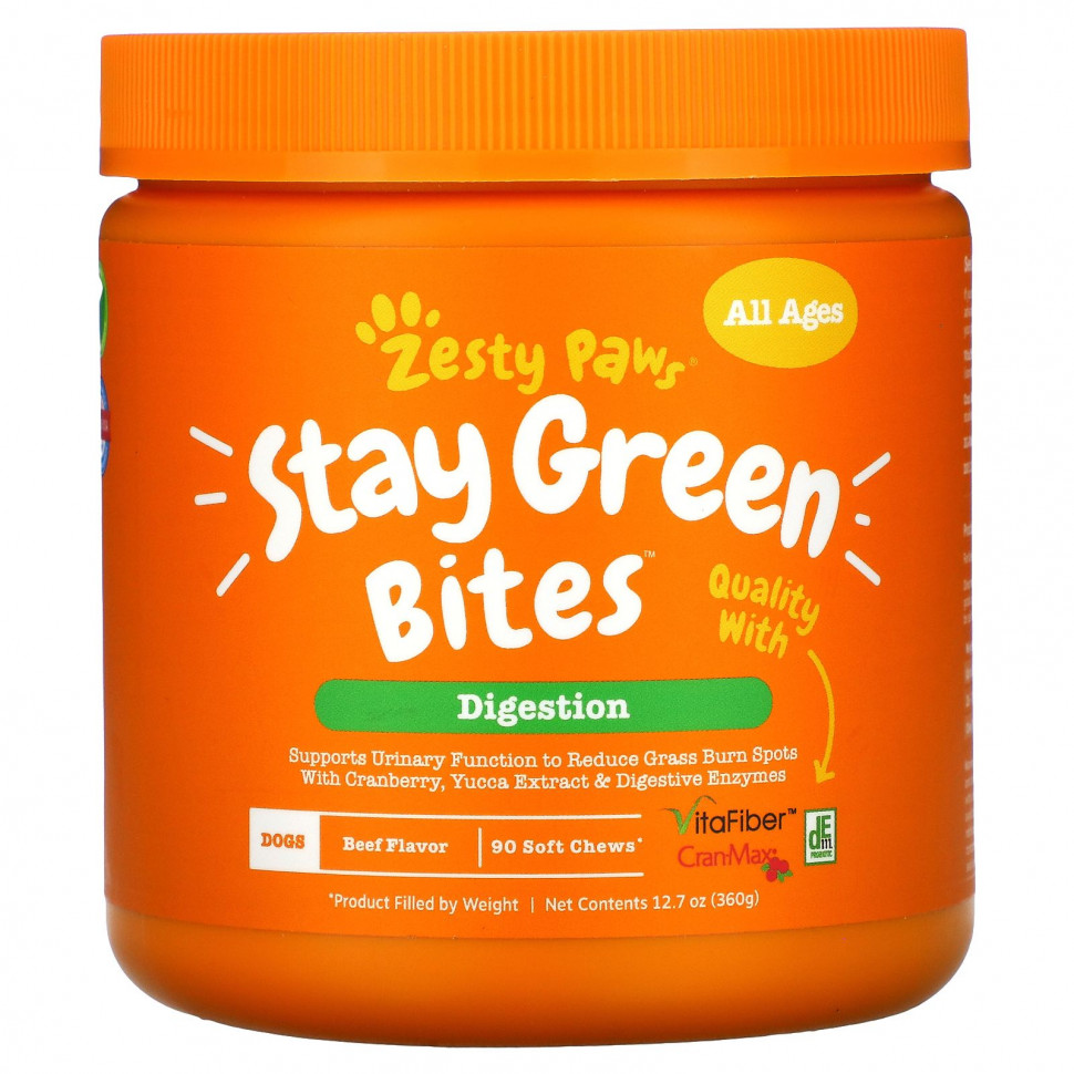 Zesty Paws, Stay Green Bites For Dogs,  ,   ,   , 90      , -, 