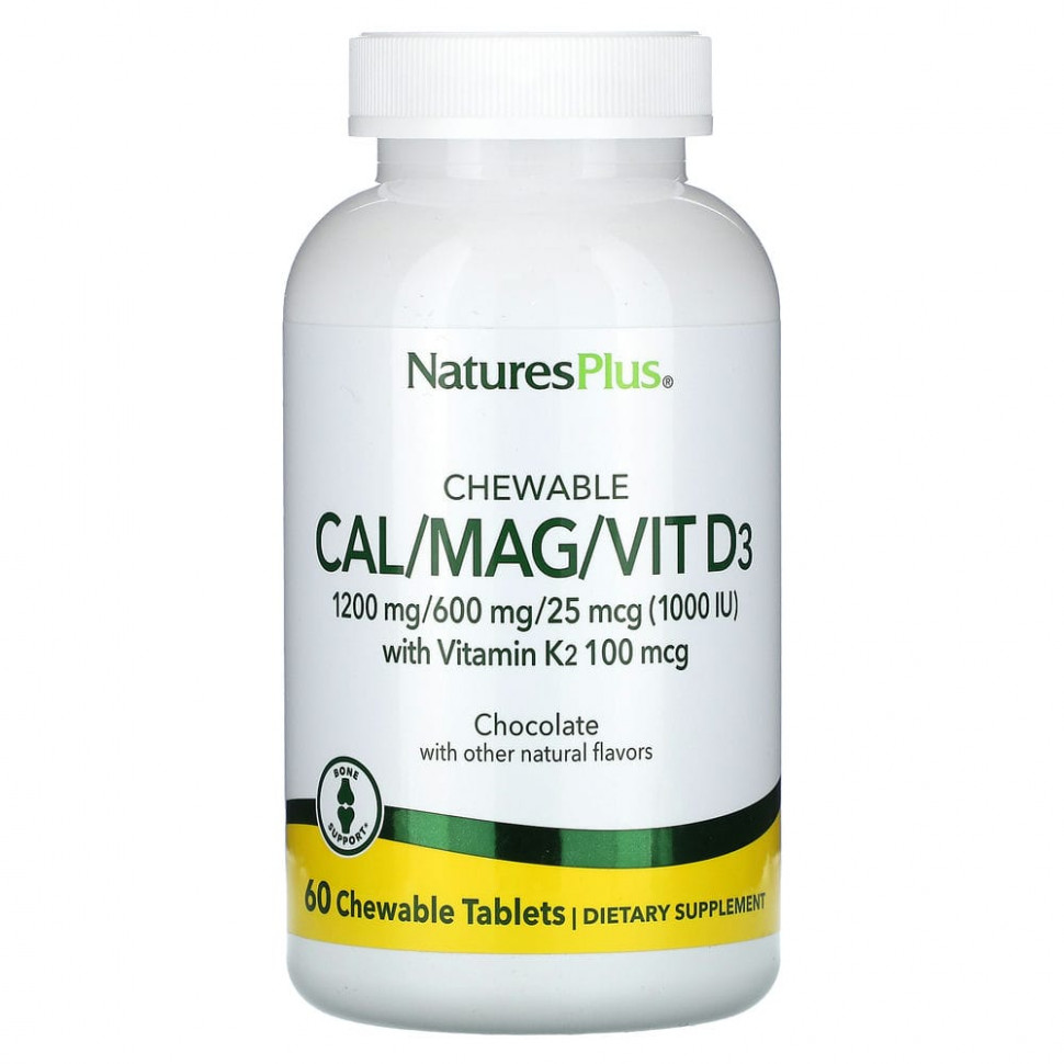 NaturesPlus,   Cal / Mag / Vit D3, , 60      , -, 