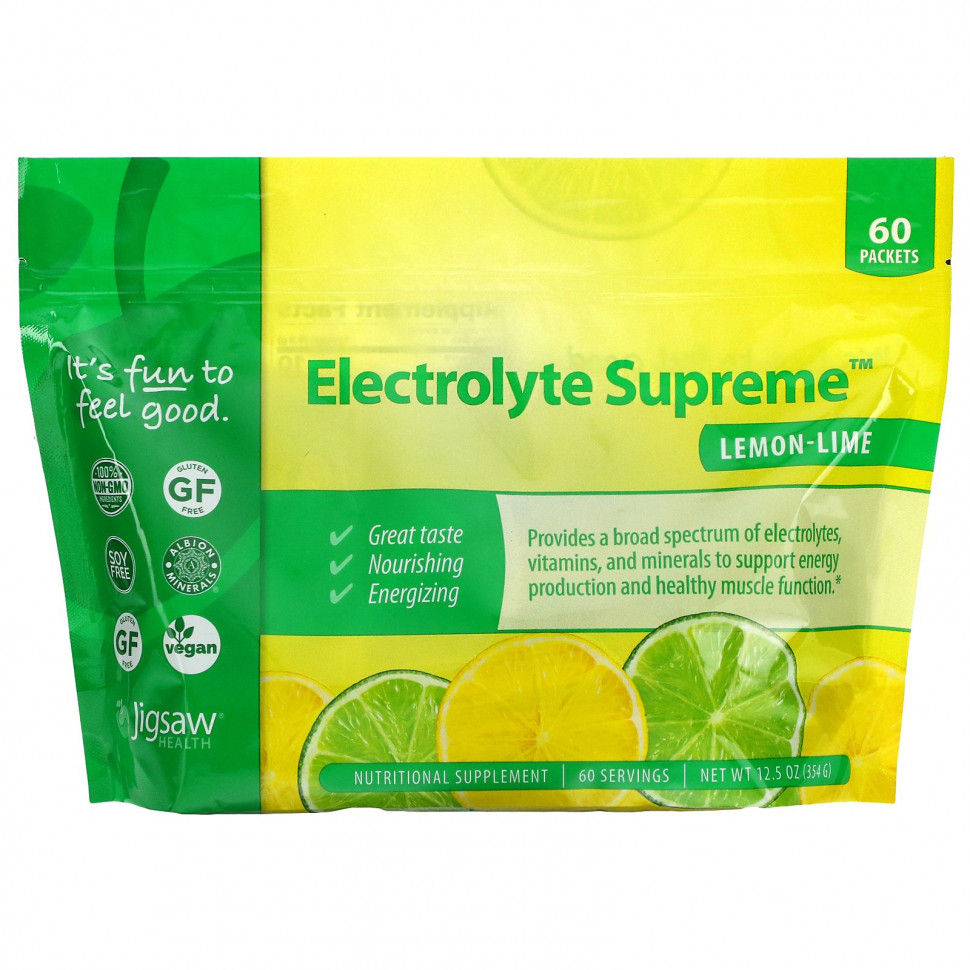 Jigsaw Health, Electrolyte Supreme, -, 60 , 12,5  (354 )    , -, 