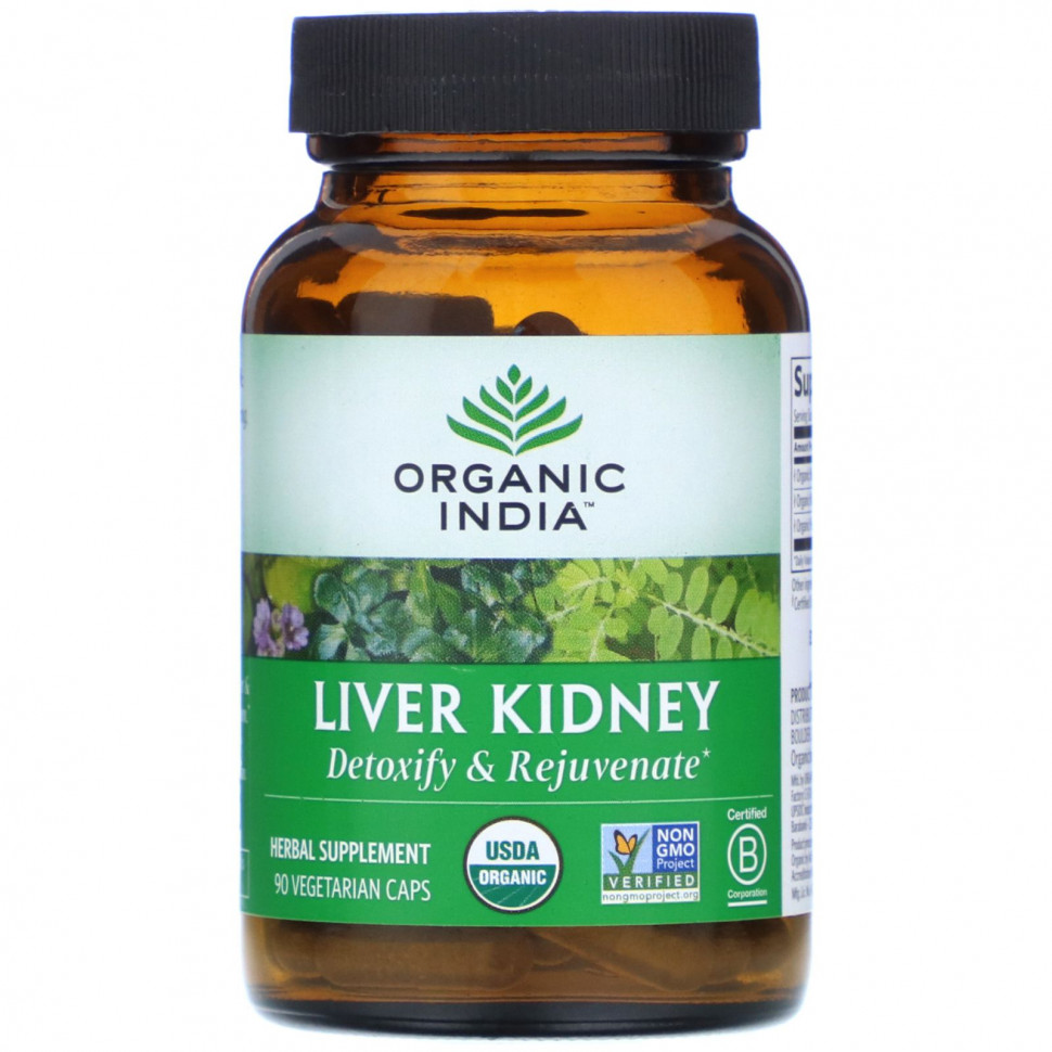 Organic India, Liver Kidney, 90      , -, 