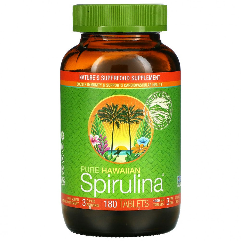 Nutrex Hawaii, Pure Hawaiian Spirulina, 1000 , 180     , -, 