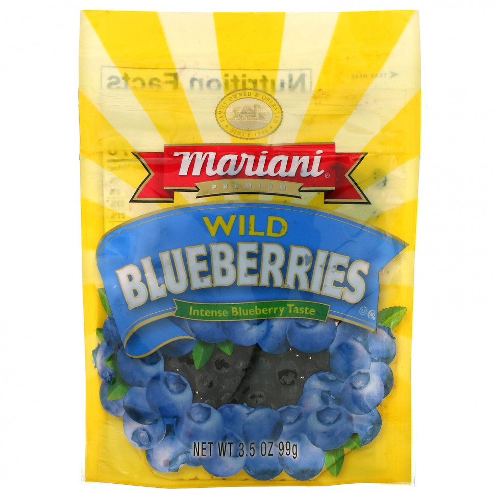 Mariani Dried Fruit, Premium, Wild Blueberries, 3.5 oz (99 g)    , -, 