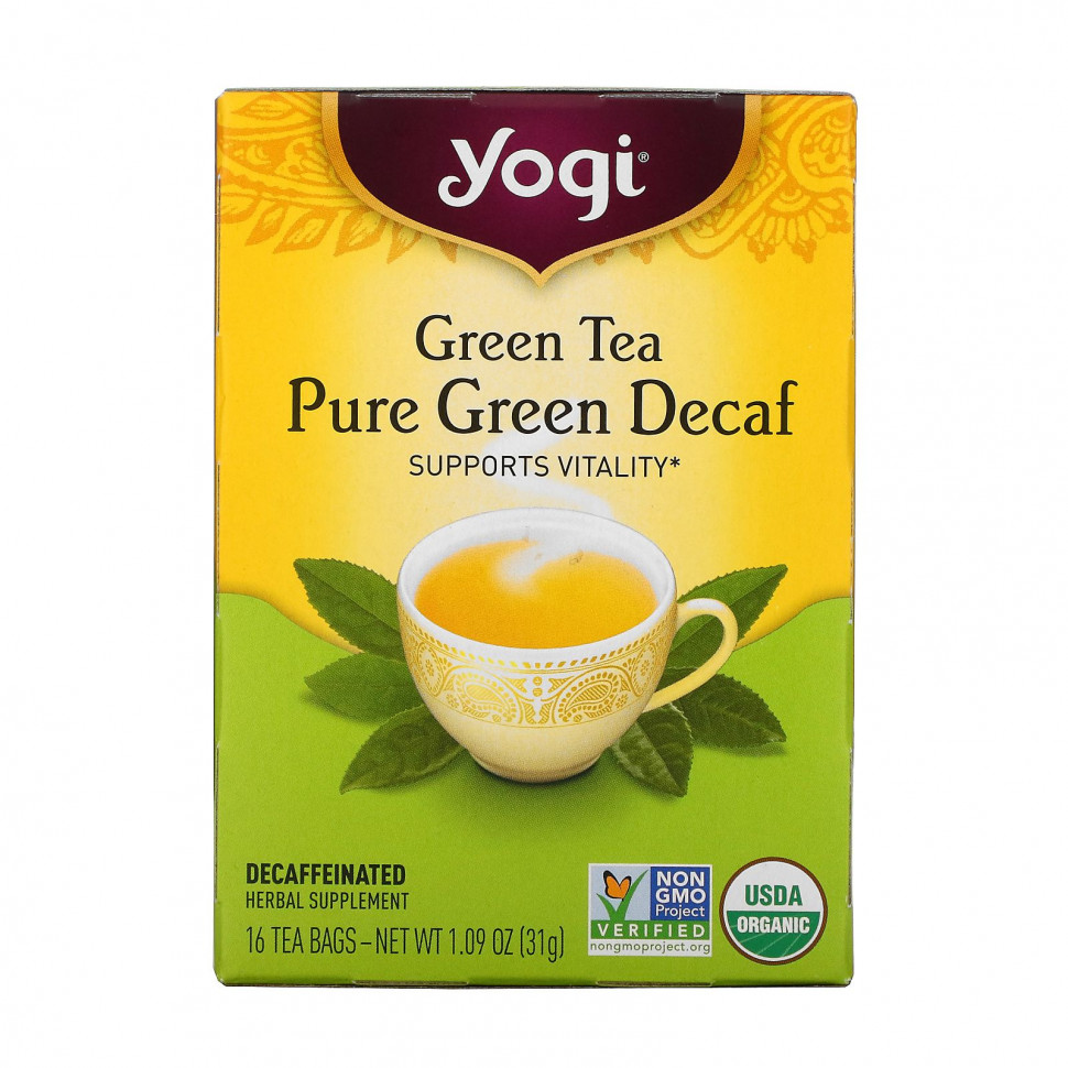 Yogi Tea,   Pure Green Decaf, 16  , 1.09  (31 )    , -, 