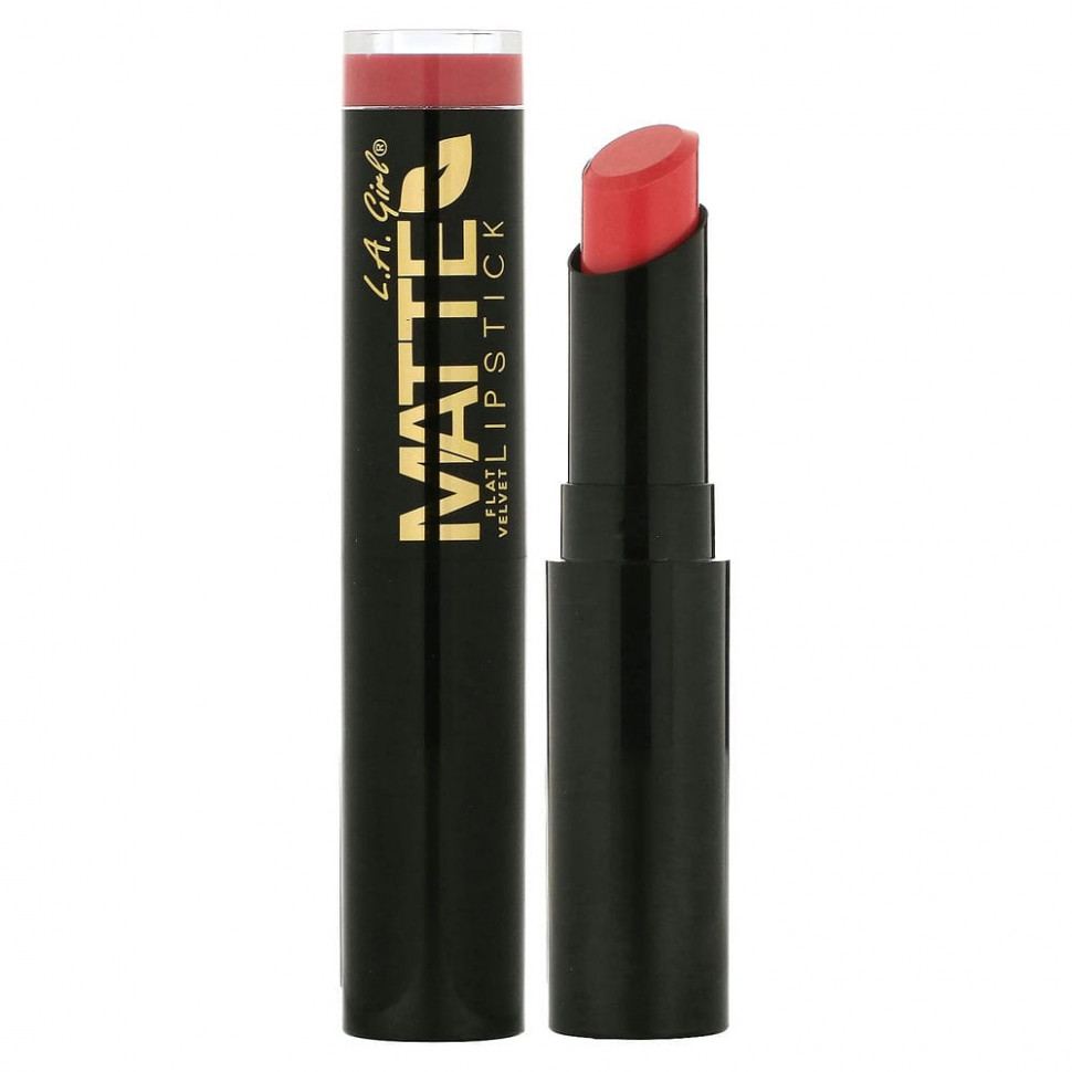 L.A. Girl,    Matte Flat Velvet Lipstick,  Hush, 3     , -, 