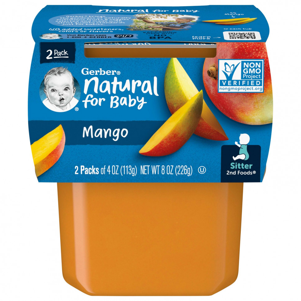 Gerber, Natural for Baby, 2nd Foods, , 2   113  (4 )    , -, 