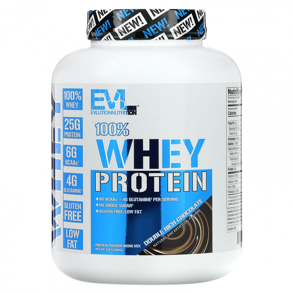 ���������� EVLution Nutrition, 100% ������������ �������, ������� �������� ���������, 2,268 �� (5 ������)  Iherb (������)