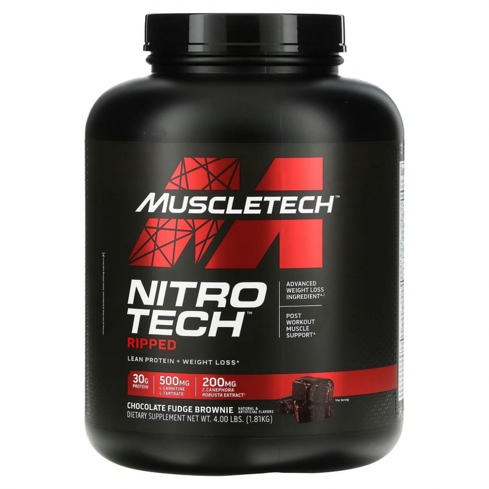 ���������� Muscletech, Nitro Tech Ripped, ������ ������� + ������ ��� ���������, �� ������ ������ � ���������� ��������, 1,81 �� (4 �����)  Iherb (������)