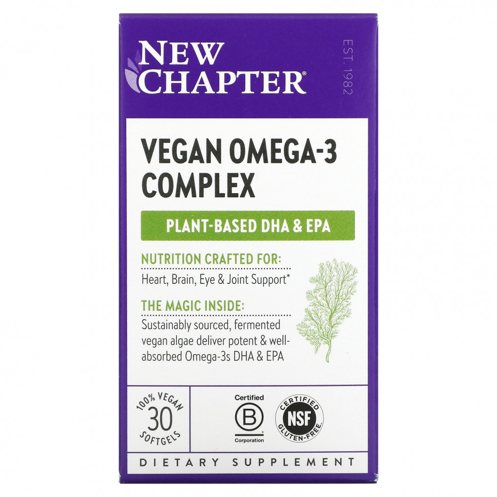 New Chapter, Vegan Omega-3, 30      , -, 