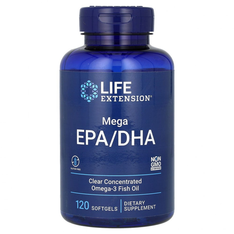Life Extension, Mega EPA/DHA, 120     , -, 