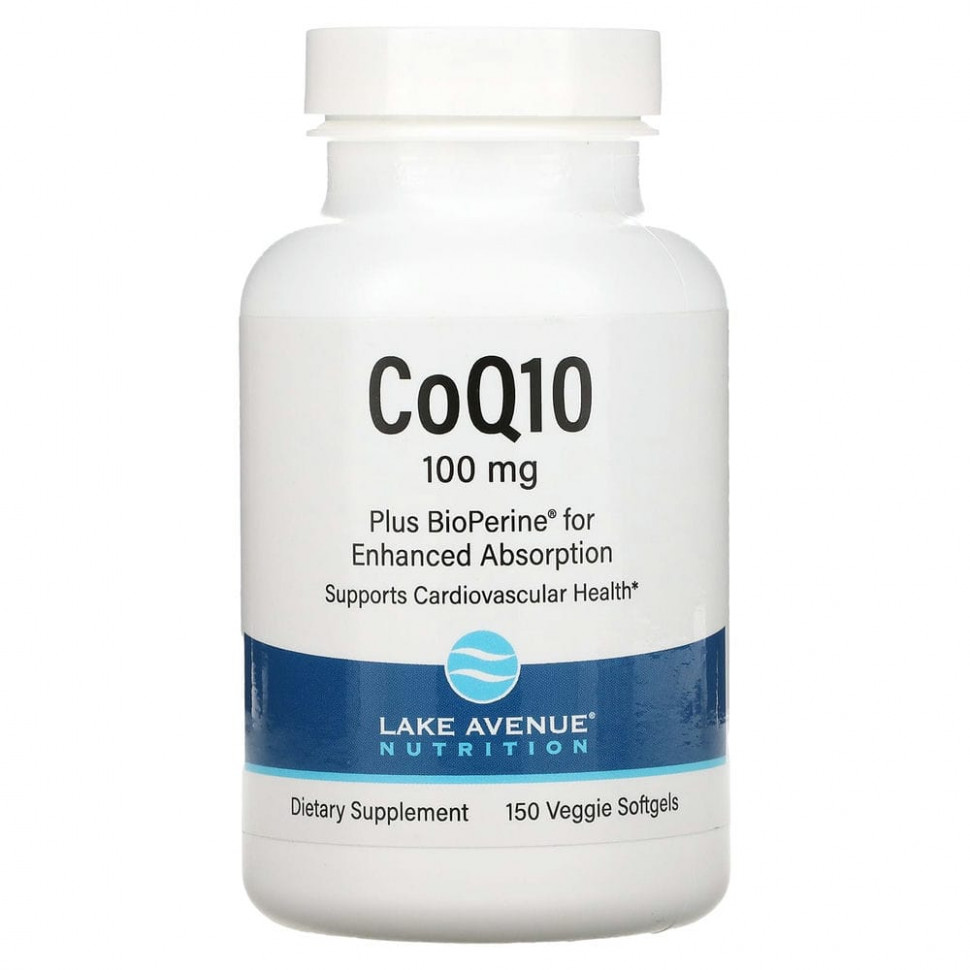 Lake Avenue Nutrition, CoQ10 Plus BioPerine, 100 , 150      , -, 