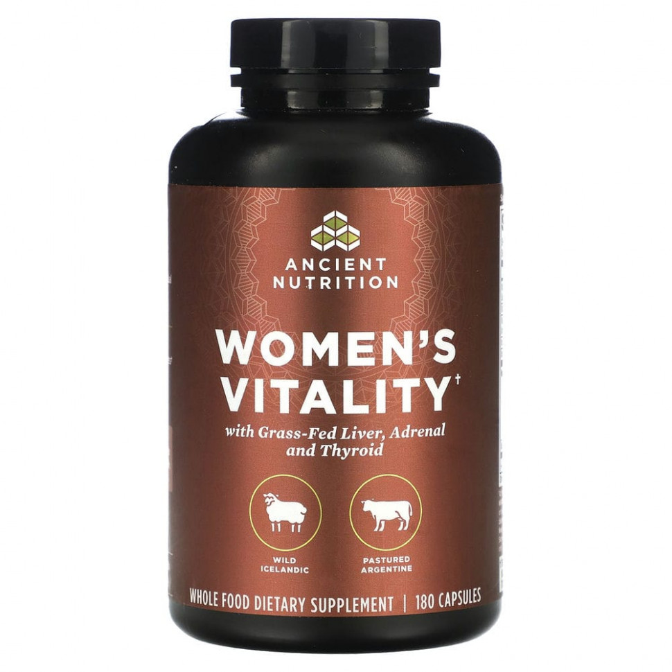 Dr. Axe / Ancient Nutrition, Women's Vitality, 180     , -, 