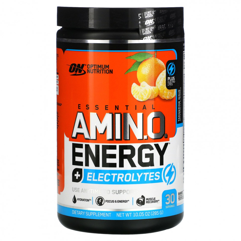 Optimum Nutrition, Essential Amino Energy + Electrolytes, Tangerine Wave, 10.05 oz (285 g)    , -, 