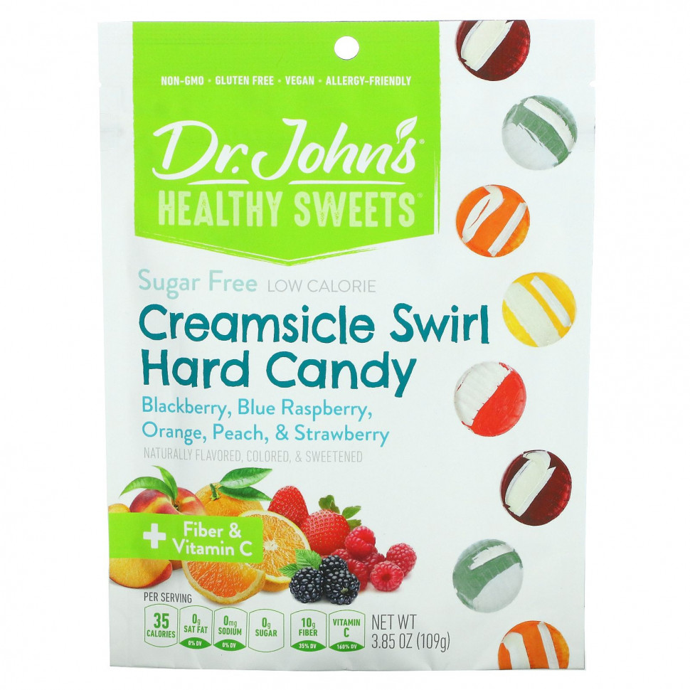 Dr. John's Healthy Sweets, Creamsicle Swirl, , +    C,  , 109  (3,85 )    , -, 